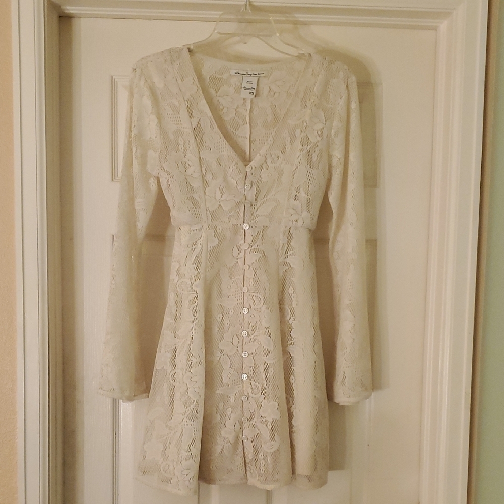 American Rag Cream Lace Mini Dress